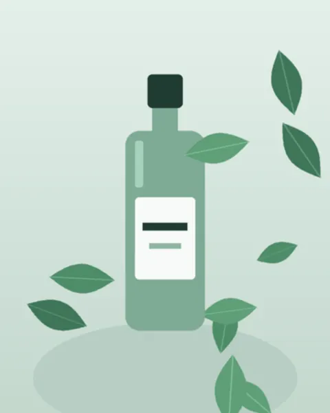 Menthol Essential Oil with fresh mint