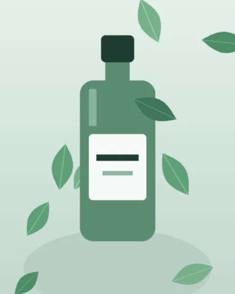 Peppermint Essential Oil with fresh mint